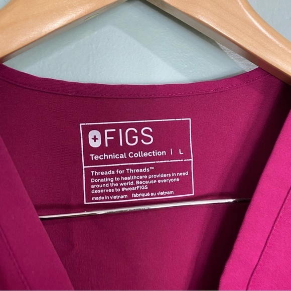 Figs Lot‎ of 2 Casma 3 Pocket Scrub Tee Sz L - Picture 3 of 7